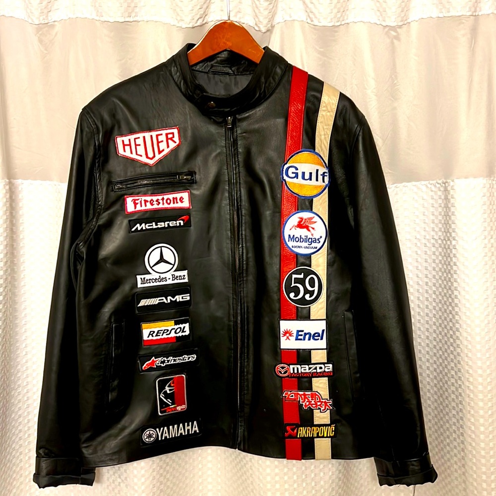 Cafe Racer Jacket with Patches